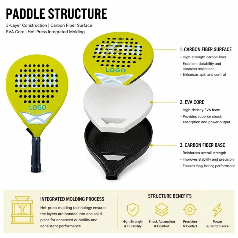 Pro-Level Anti-Vibration Comfort Grip Long-Lasting Performance Pro Padel Racket Pro-Level Anti-Vibration Comfort Grip Long-Lasting Performance Pro Padel Racket